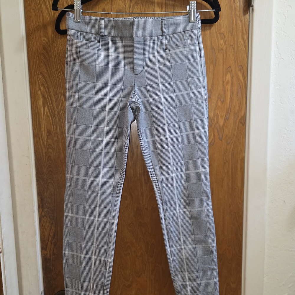 Banana Republic Gray Plaid Pants